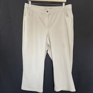 Zenergy by Chicos cream cropped pants trousers pockets comfortable women's 2XL